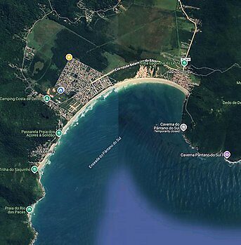 Mapa de detalhe - Pântano do Sul e Praia dos Açores